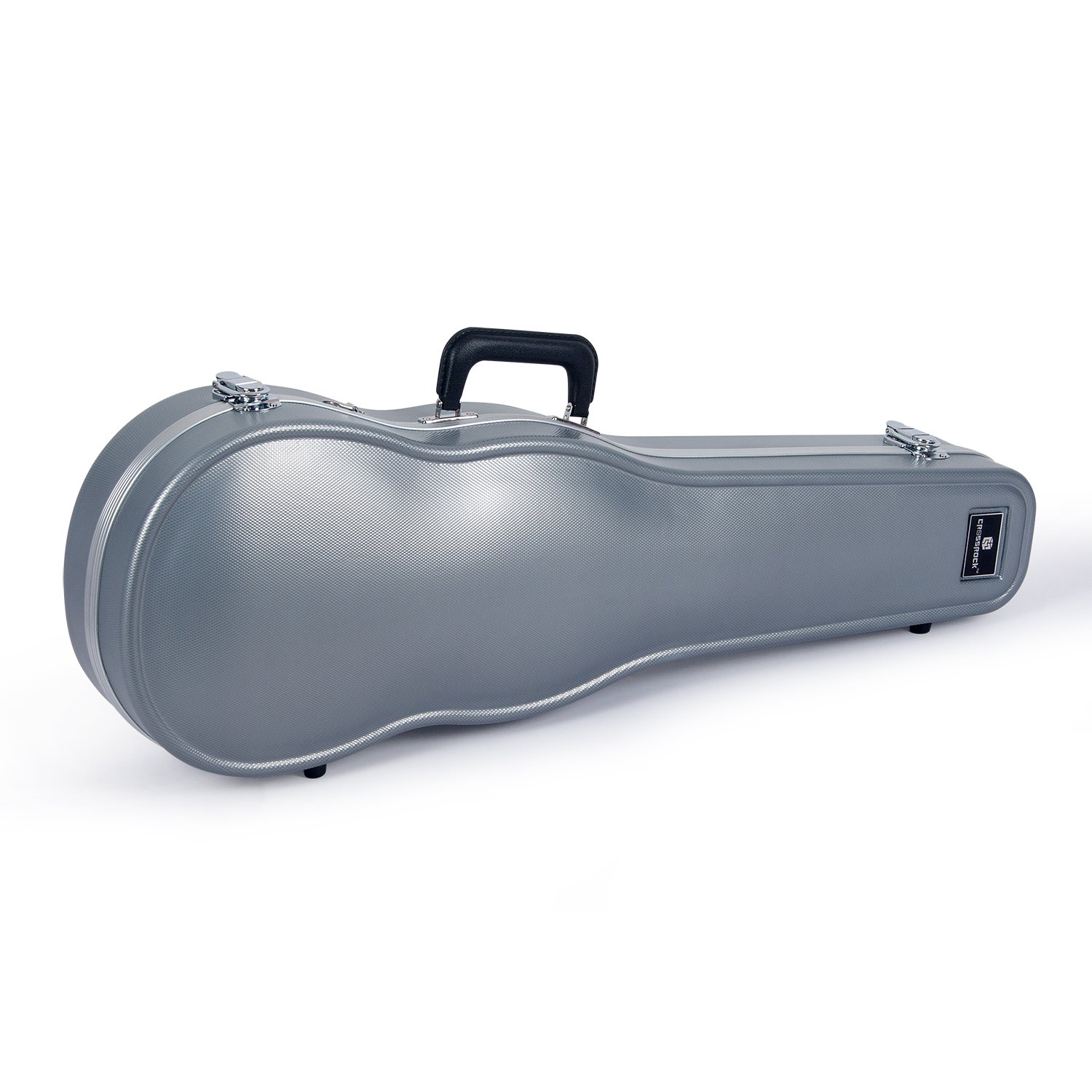 Estuche Crossrock CRA860SVFSL Fibra Estireno para Violín Plateado
