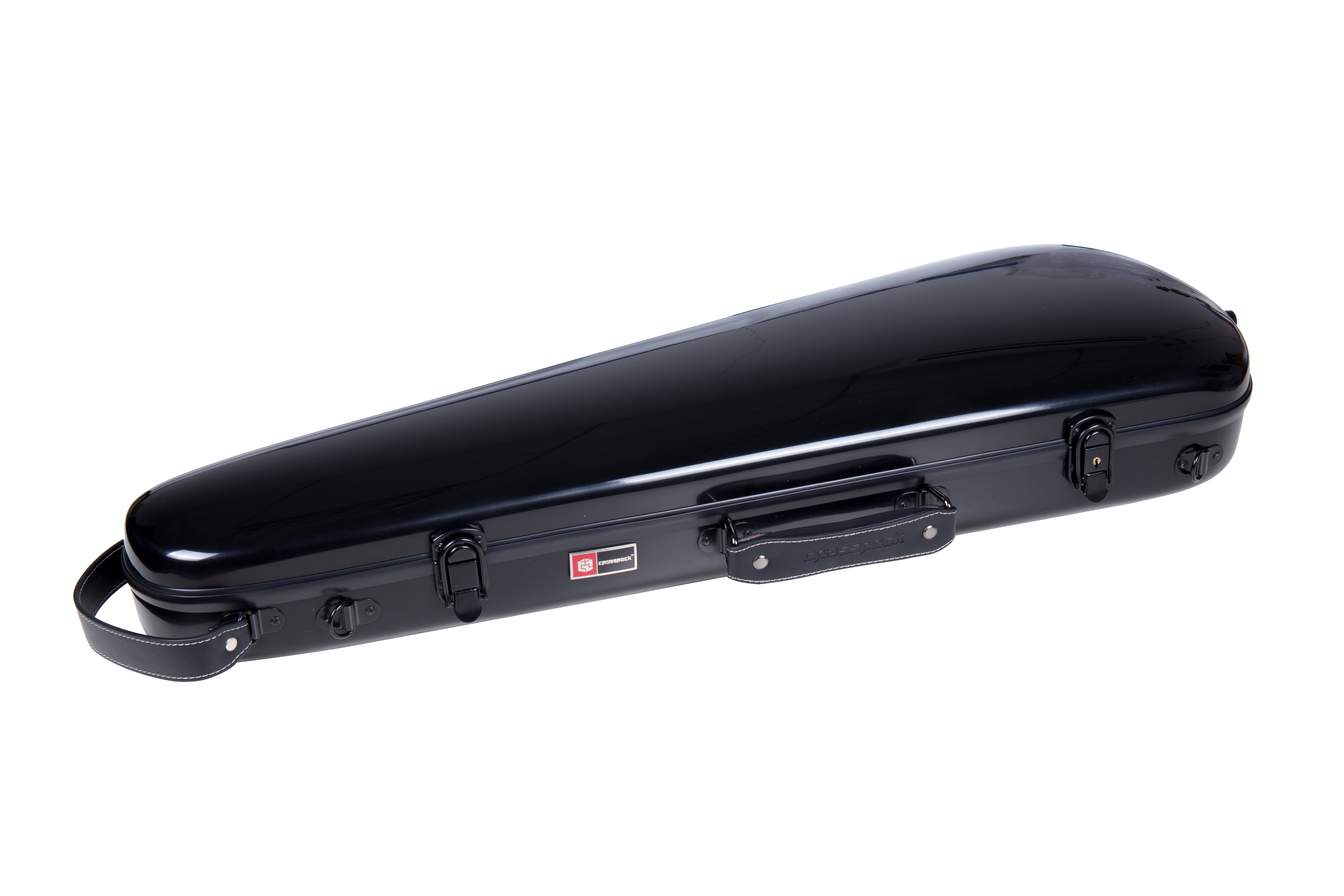 Estuche Crossrock CRF1020VBK Fibra de Vidrio Triangular Violín Negro