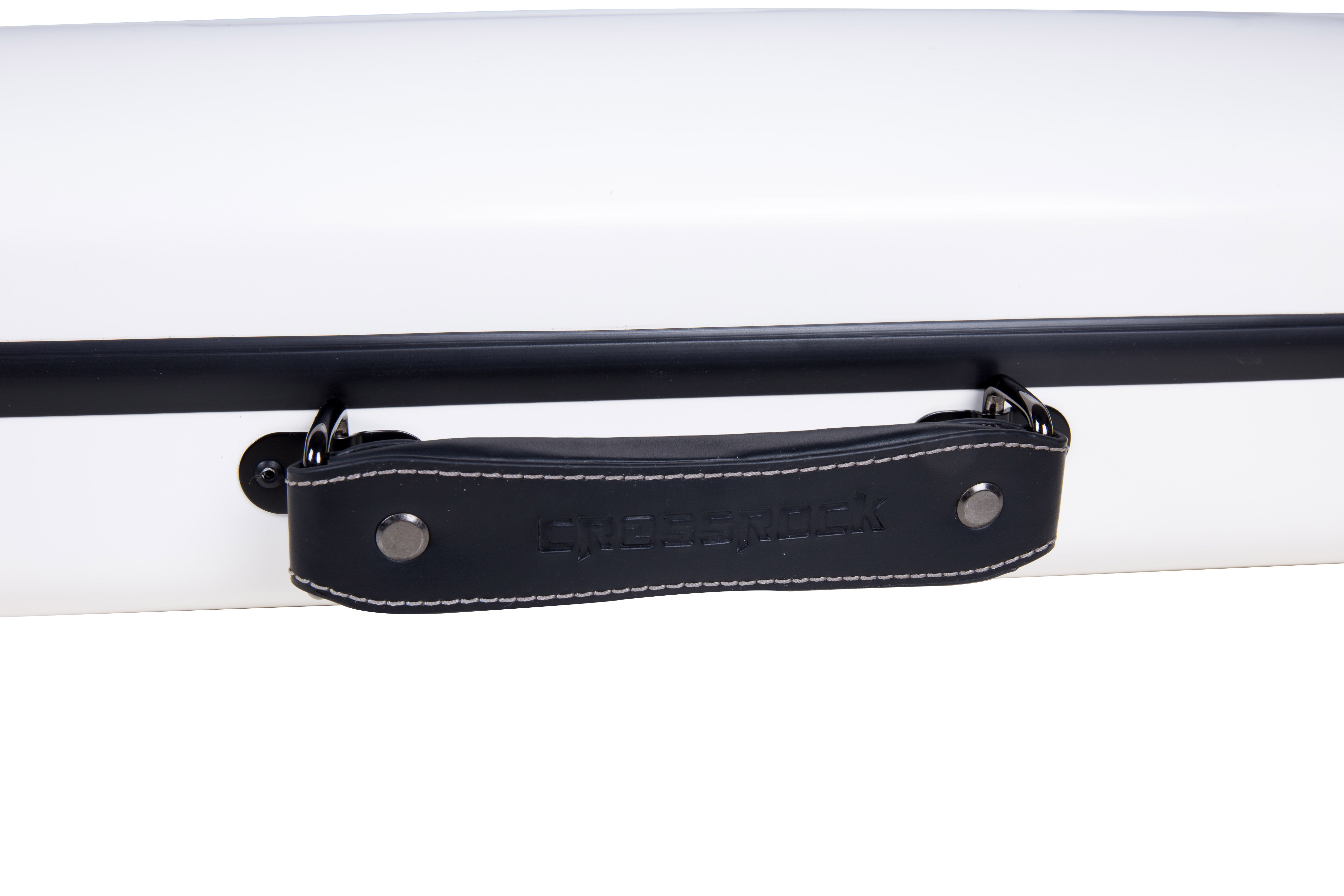 Estuche Crossrock CRF1020VWT Fibra de Vidrio Triangular Violín Blanco