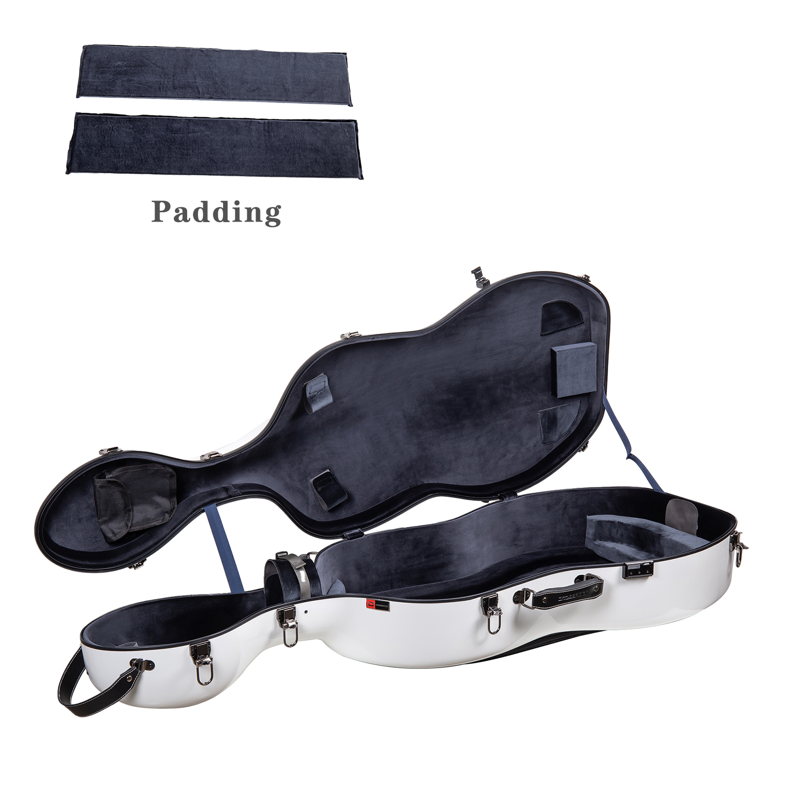 Estuche Crossrock CRF2020CEFWT Fibra de Vridrio para Cello Blanco