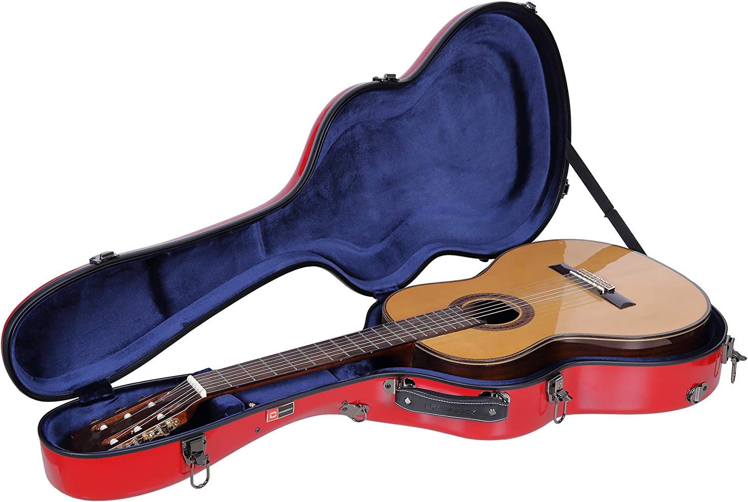 Estuche Crossrock CRF2020CRD Fibra de Vidrio Guitarra Clásica Roja