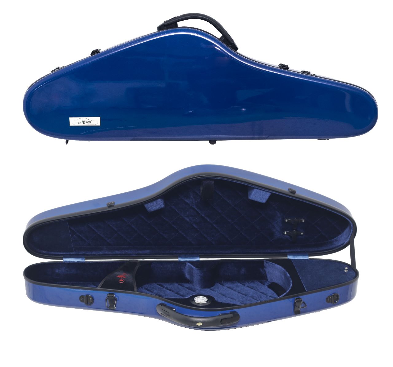 Estuche CSV-F18 Violín Fibra Azul y Plateado