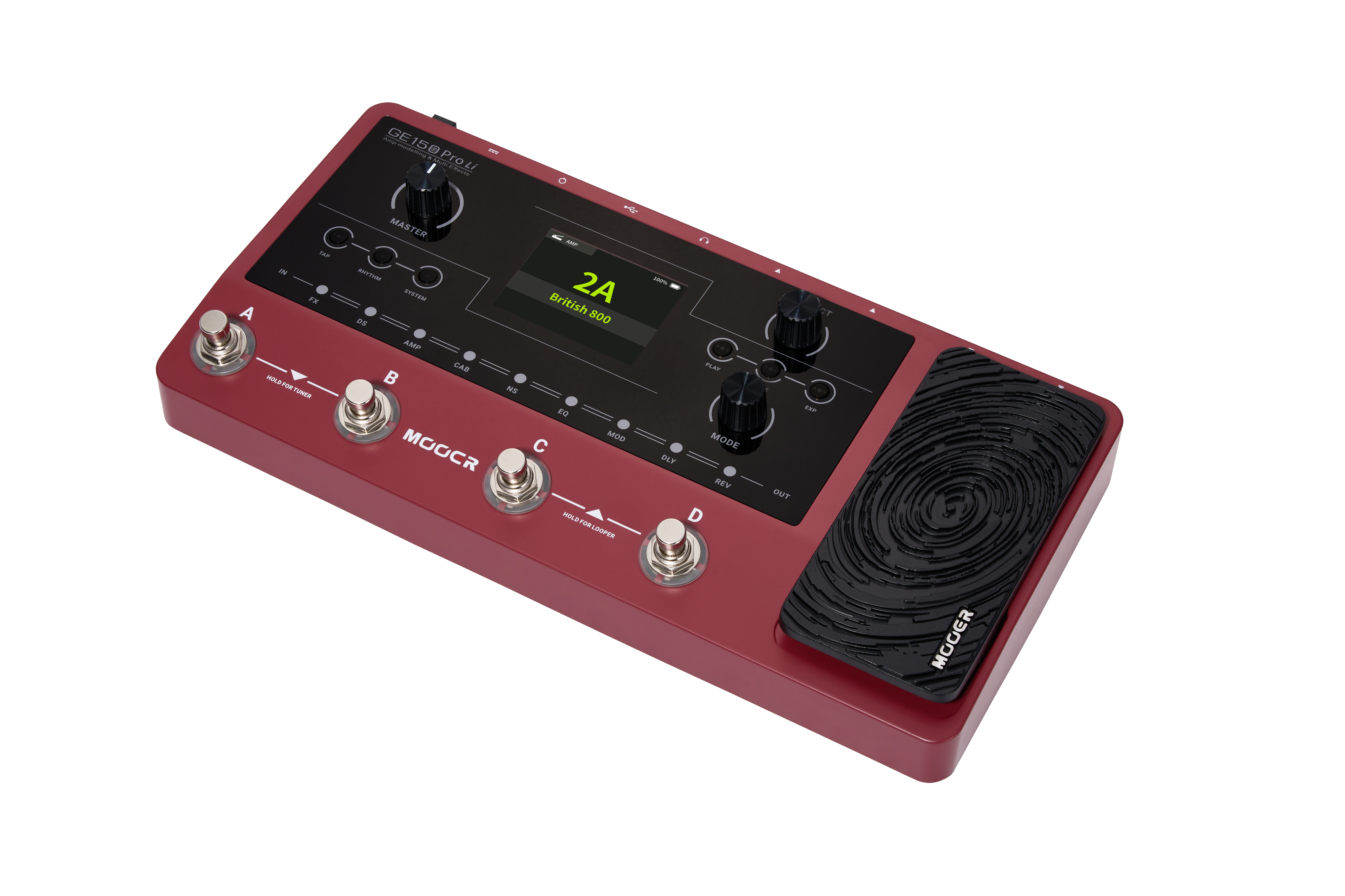 Pedalera Mooer GE150 Pro Li Pedal Multiefctos Recargable