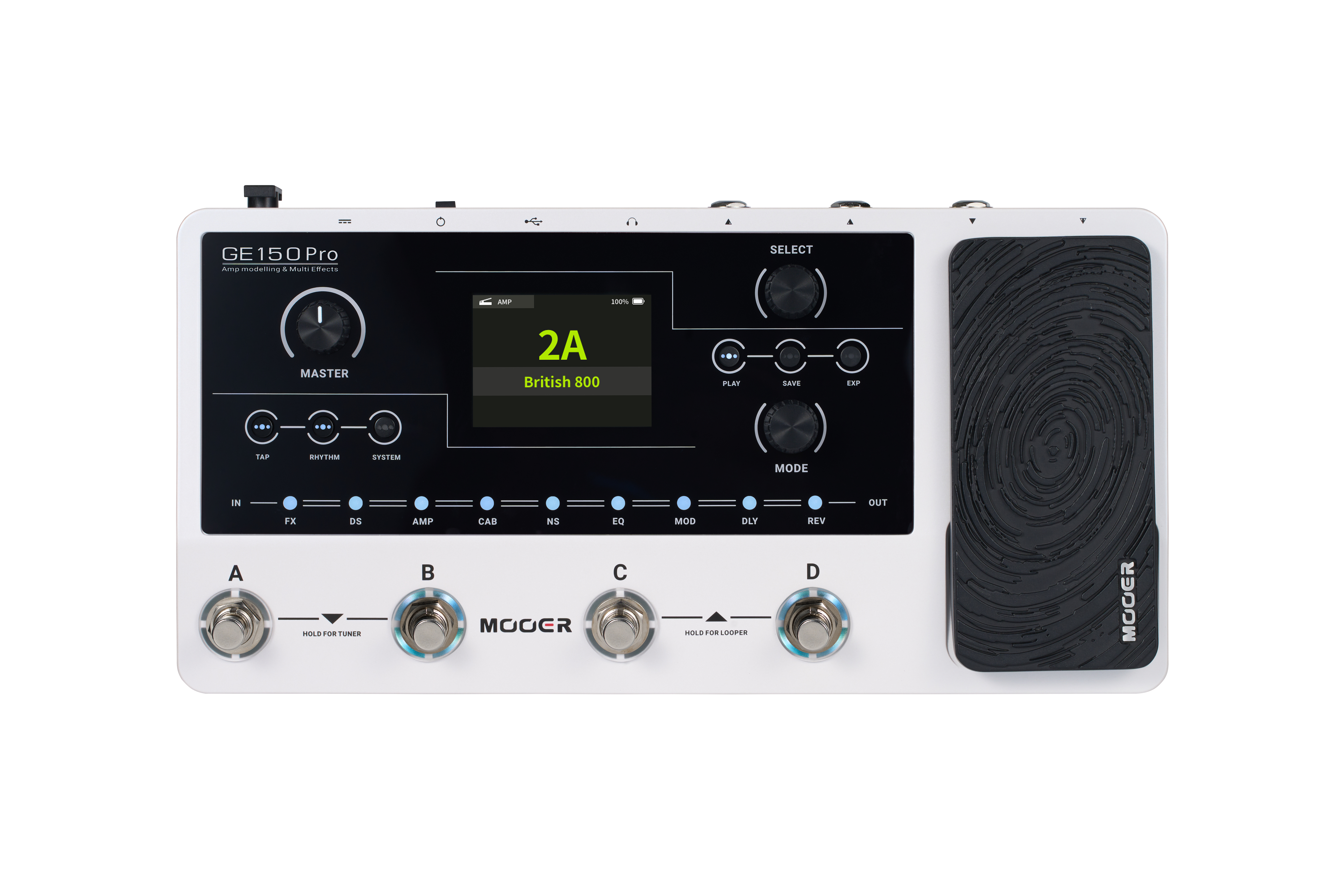 Pedalera Mooer GE150 Pro Pedal Multiefectos