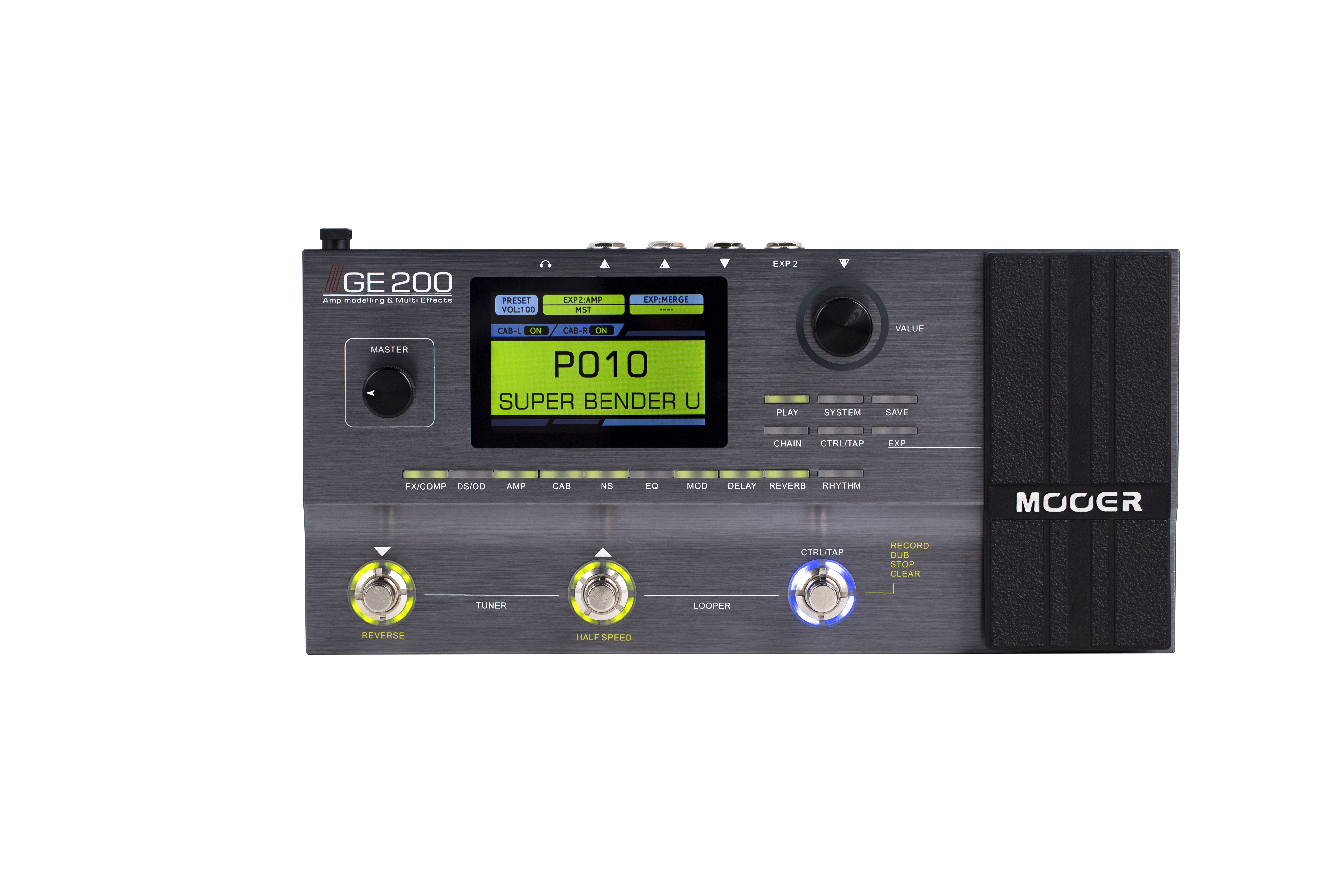 Pedalera Mooer GE200 Pedal Multiefectos